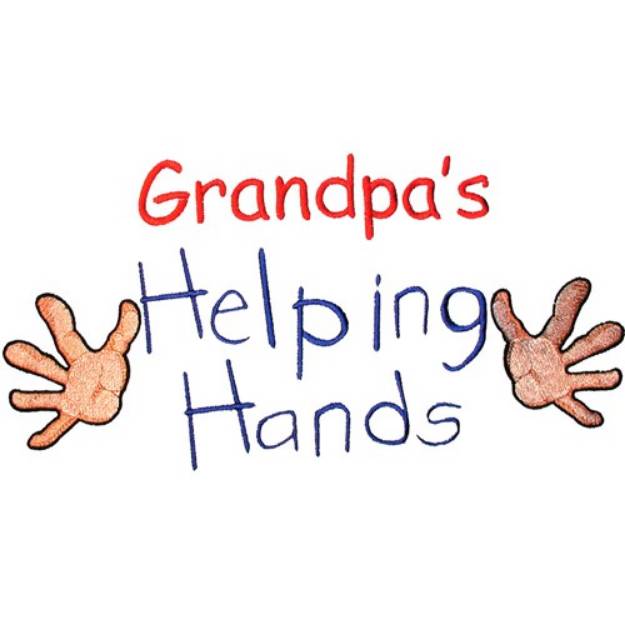 Picture of Grandpas Helping Hands Machine Embroidery Design