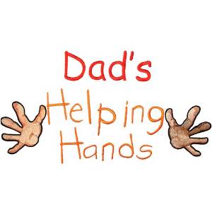 Picture of Dads Helping Hands Machine Embroidery Design