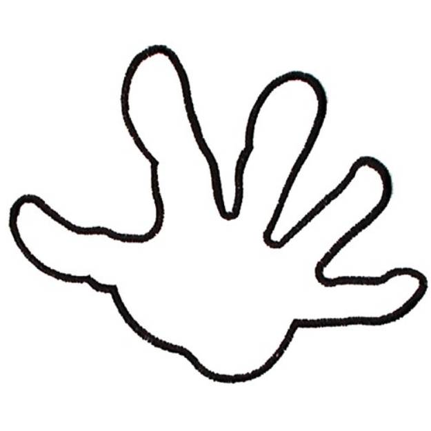 Picture of One Hand Outline Machine Embroidery Design