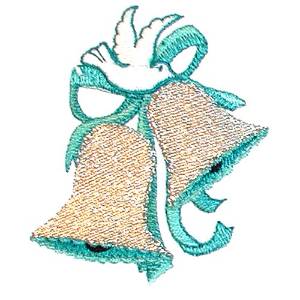 Picture of Dove Wedding Bells Machine Embroidery Design