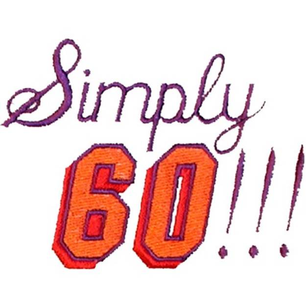 Picture of Simply Sixty Machine Embroidery Design