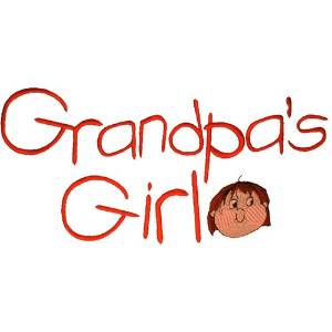 Picture of Grandpas Girl Machine Embroidery Design