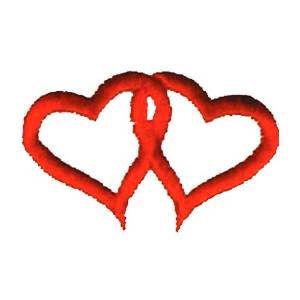 Picture of Two Hearts Machine Embroidery Design