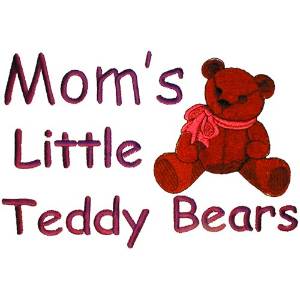 Picture of Little Teddy Bears Machine Embroidery Design