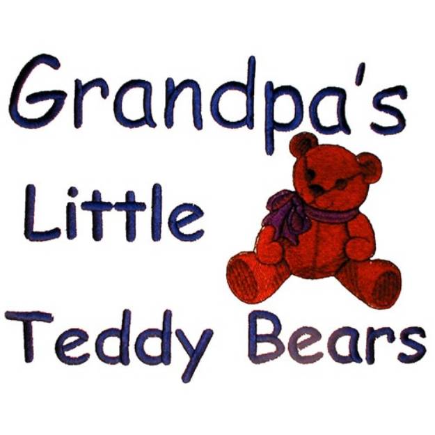 Picture of Grandpas Teddy Bears Machine Embroidery Design