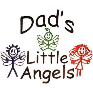 Picture of Dads Little Angels Machine Embroidery Design