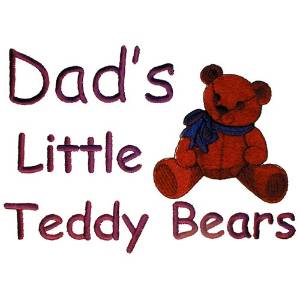 Picture of Dads Teddy Bears Machine Embroidery Design