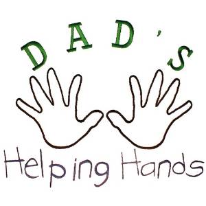 Picture of Dads Helping Hands Machine Embroidery Design