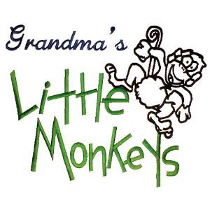 Picture of Grandmas Little Monkeys Machine Embroidery Design