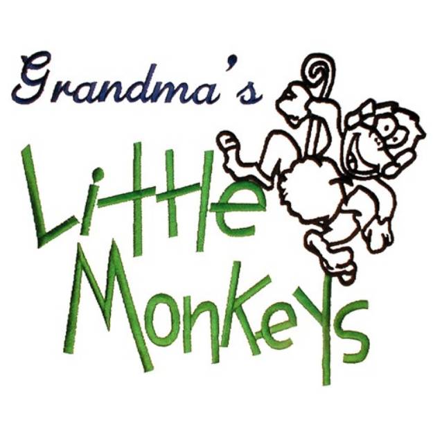 Picture of Grandmas Little Monkeys Machine Embroidery Design