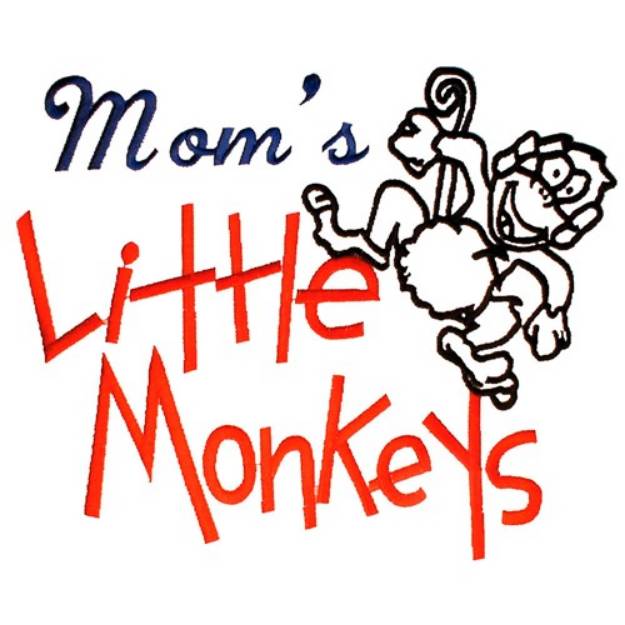 Picture of Moms Little Monkeys Machine Embroidery Design