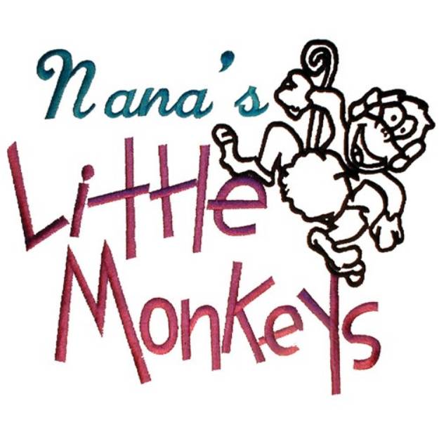 Picture of Nanas Little Monkeys Machine Embroidery Design