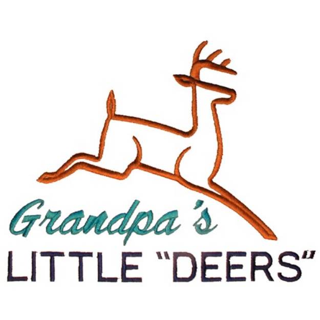 Picture of Grandpas Little "Deers" Machine Embroidery Design