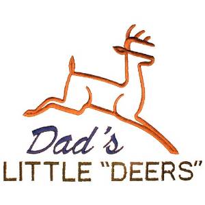 Picture of Dads Little "Deers" Machine Embroidery Design