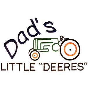 Picture of Dads Little "Deeres" Machine Embroidery Design