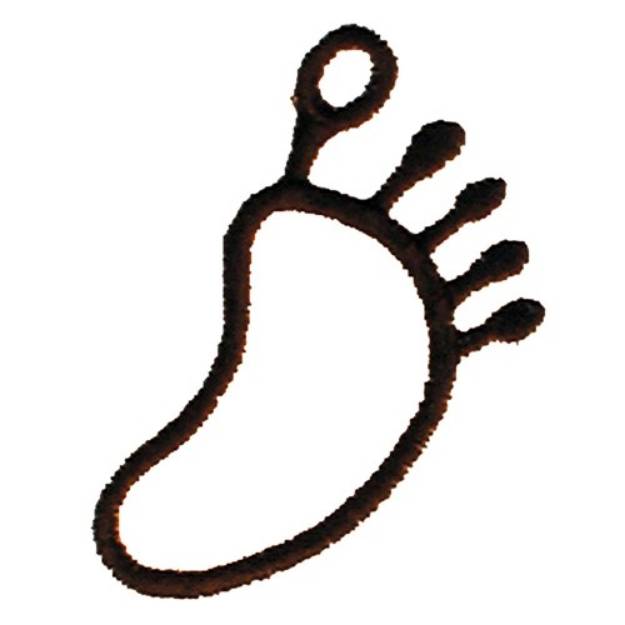 Picture of Footprint Machine Embroidery Design