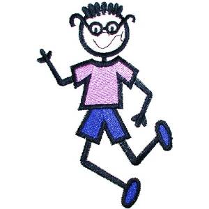 Picture of Boy with glasses Machine Embroidery Design