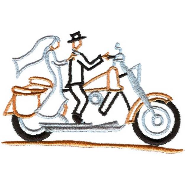 Picture of Bride and Groom Machine Embroidery Design