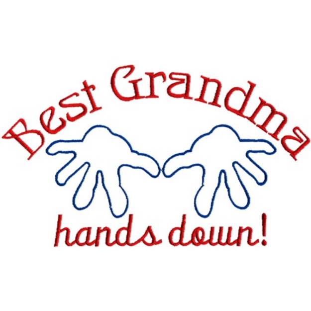 Picture of Best Grandma Hands Machine Embroidery Design