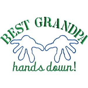 Picture of Best Grandpa Hands Machine Embroidery Design