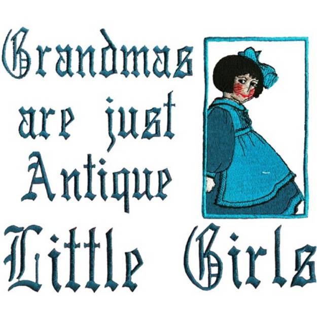 Picture of Grandmas Antique Girls Machine Embroidery Design