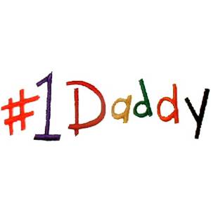 Picture of #1 Daddy Machine Embroidery Design