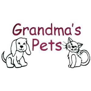 Picture of Grandmas Pets Machine Embroidery Design