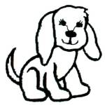 Picture of Dog outline Machine Embroidery Design