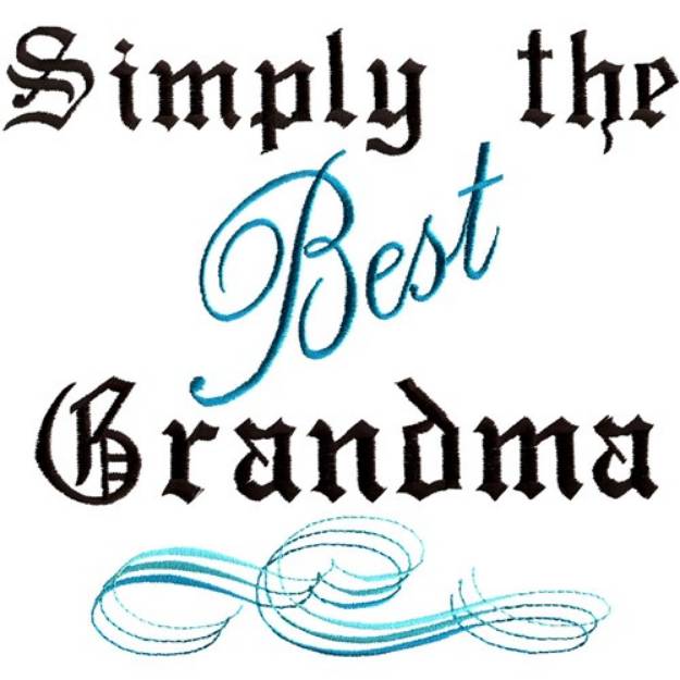 Picture of The best grandma Machine Embroidery Design