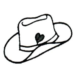 Picture of Cowboy hat outline Machine Embroidery Design