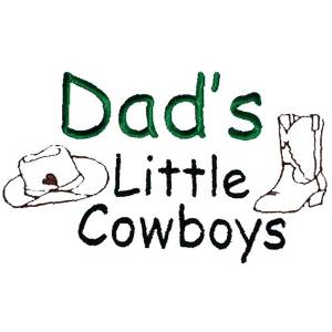 Picture of Dads Little Cowboys Machine Embroidery Design