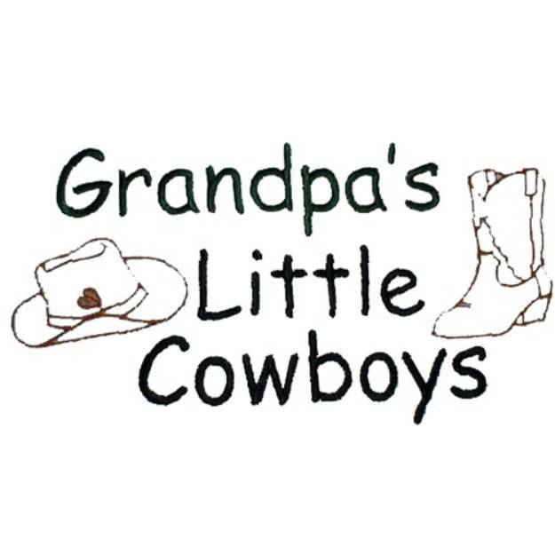 Picture of Grandpas Little Cowboys Machine Embroidery Design