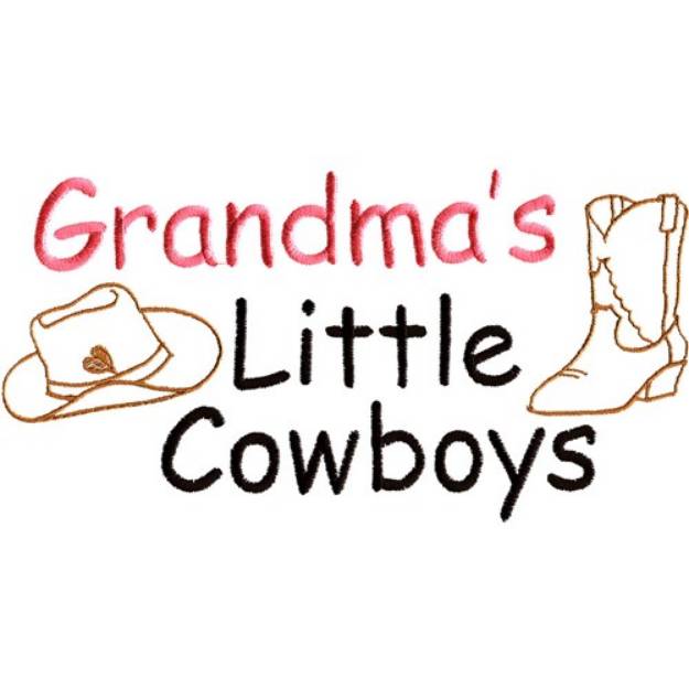Picture of Grandmas Little Cowboys Machine Embroidery Design