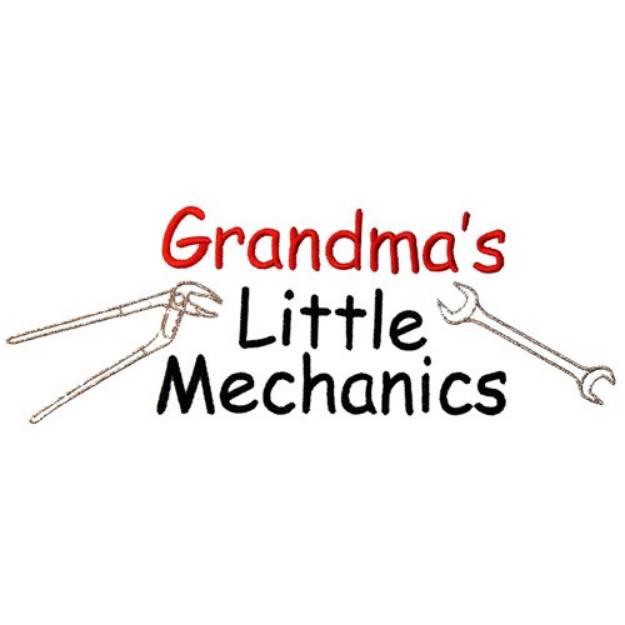 Picture of Grandmas little mechanic Machine Embroidery Design