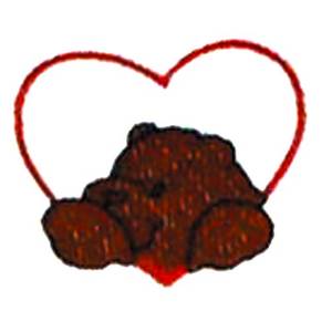 Picture of Heart and bear Machine Embroidery Design