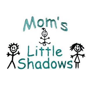 Picture of Moms little shadows Machine Embroidery Design
