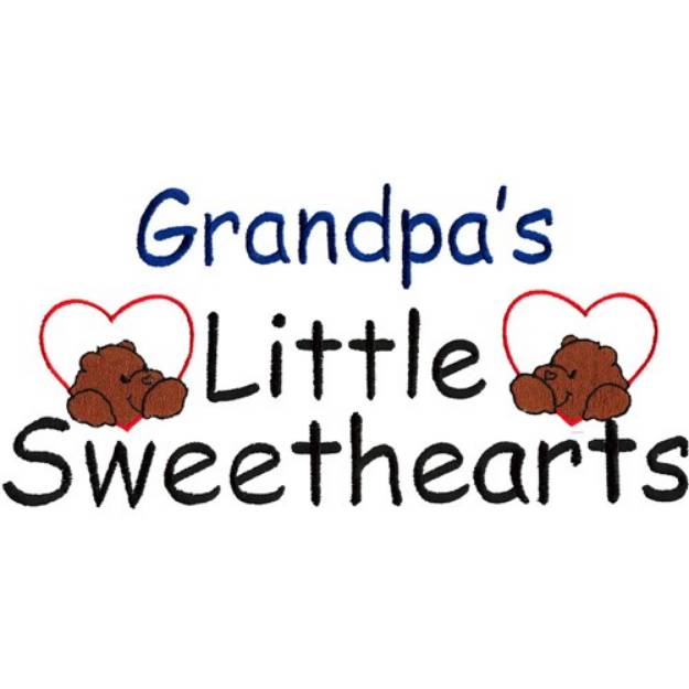 Picture of Grandpas little sweethearts Machine Embroidery Design