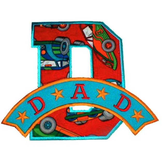 Picture of D is for dad Machine Embroidery Design
