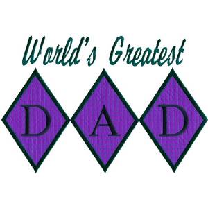 Picture of Greatest Dad, Appliqué Machine Embroidery Design