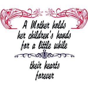 Picture of A Mothers Saying Machine Embroidery Design