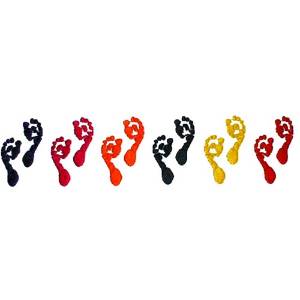 Picture of Row of footprints Machine Embroidery Design