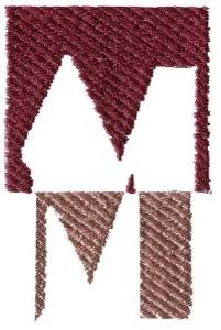 Picture of Over the Top M Machine Embroidery Design
