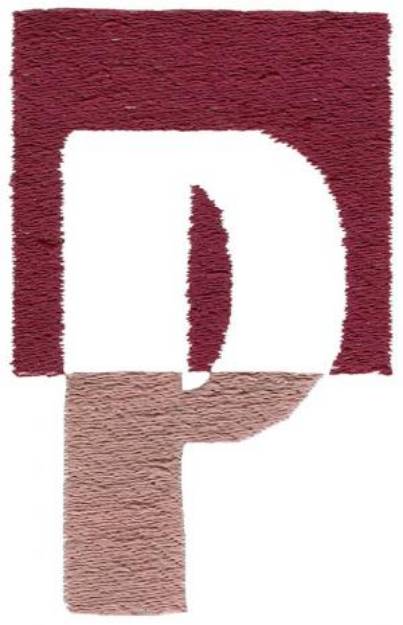 Picture of Over the Top P Machine Embroidery Design