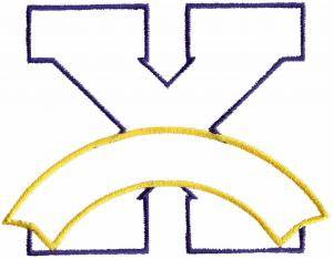 Picture of Athletic Banner X Machine Embroidery Design