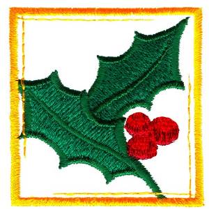 Picture of Holly Box Machine Embroidery Design