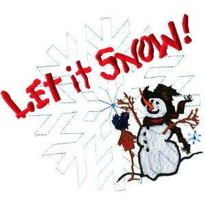 Picture of Let it Snow Machine Embroidery Design