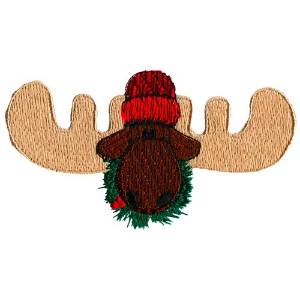 Picture of Christmas Moose Machine Embroidery Design