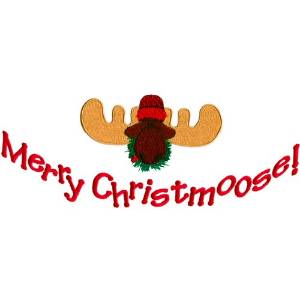 Picture of Merry Christmoose! Machine Embroidery Design