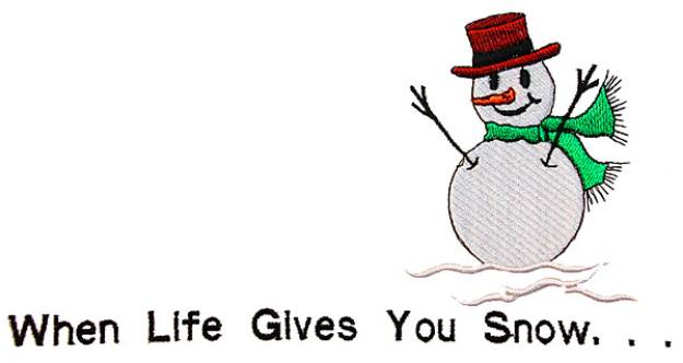 Picture of Snowman sign Machine Embroidery Design