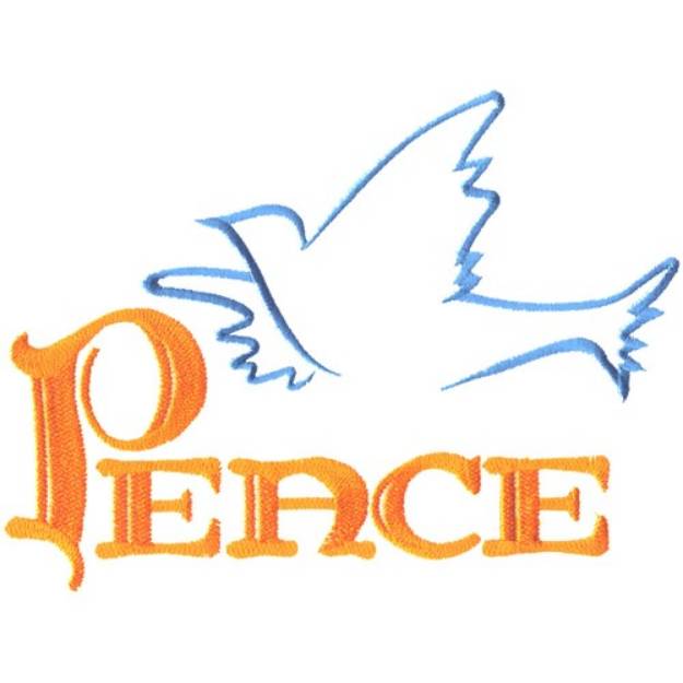 Picture of Peace Dove Outline Machine Embroidery Design